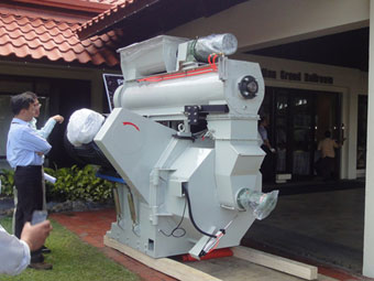 Pellet mill in Kota Kinabalu,Sabah,Malaysia.POMREQ Exhibition